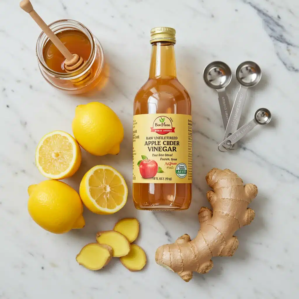 Apple Cider Vinegar Drink Recipe: 5 Simple Ways to Start Your Wellness Journey 4 apple cider vinegar drink recipe ingredients layout