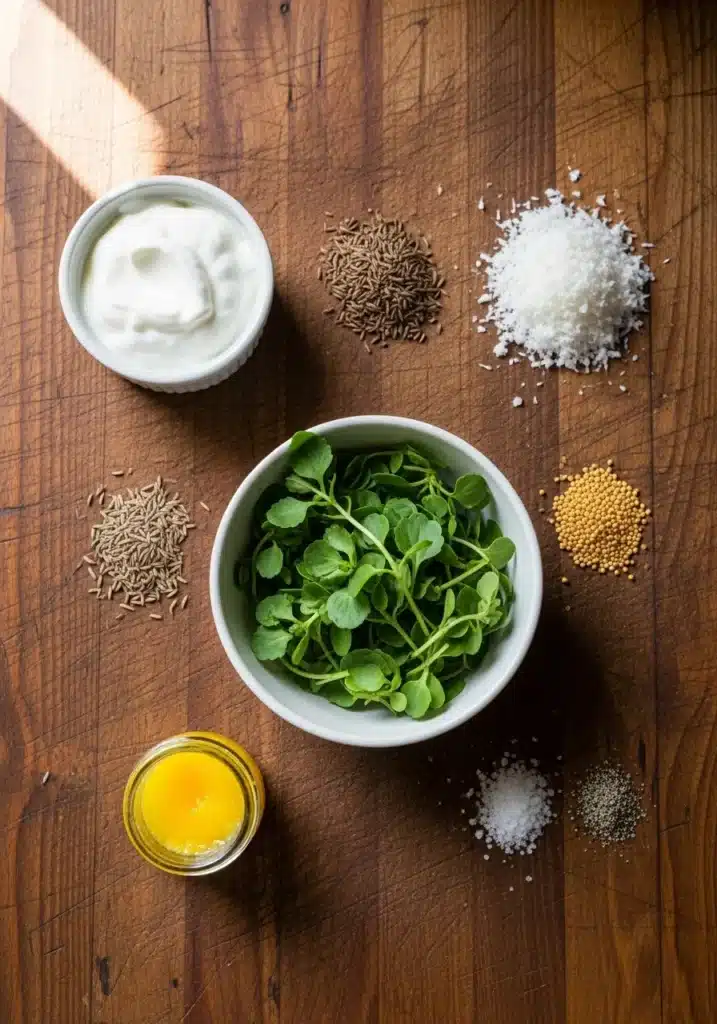 ingredients for Bacopa monnieri raita recipe