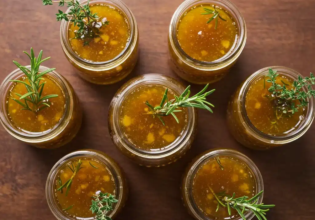 Honey Trick Recipe: 5 Amazing Ways to Transform Your Kitchen Game 4 herb infused honey trick recipe jars
