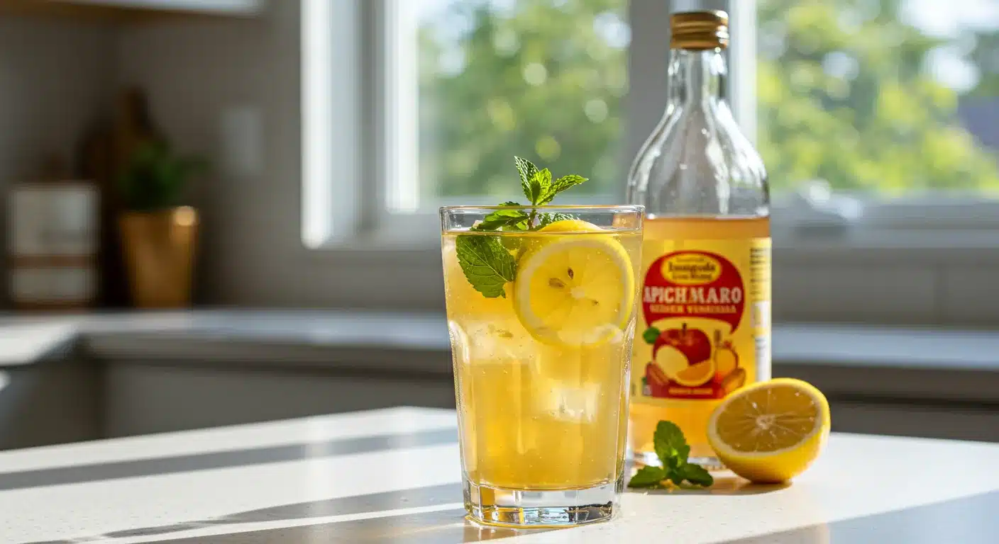 Japanese Mounjaro with Apple Cider Vinegar: Ultimate Refreshing Wellness Drink 2 Japanese Mounjaro with apple cider vinegar in kitchen