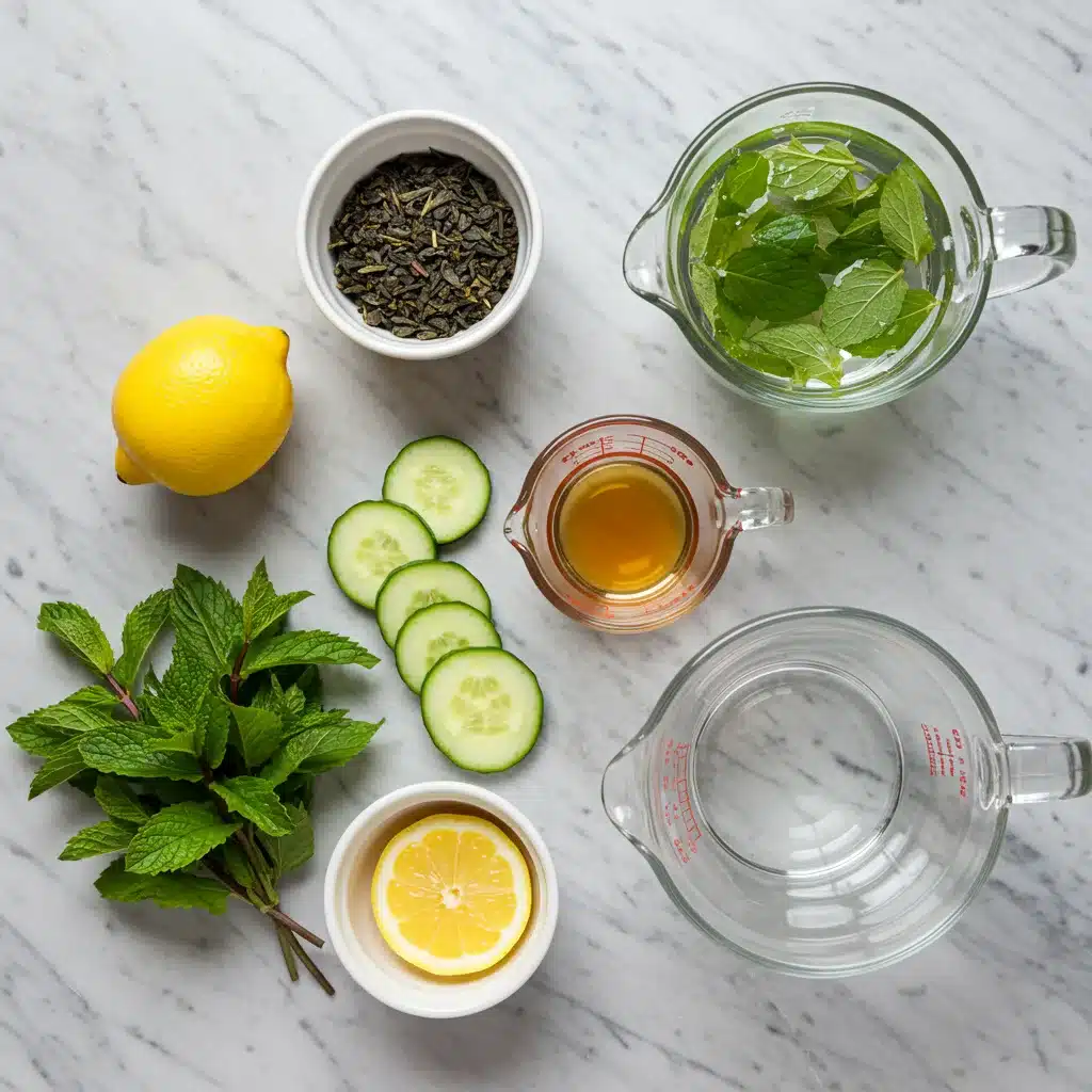 Japanese Mounjaro with Apple Cider Vinegar: Ultimate Refreshing Wellness Drink 4 Japanese Mounjaro drink ingredients layout