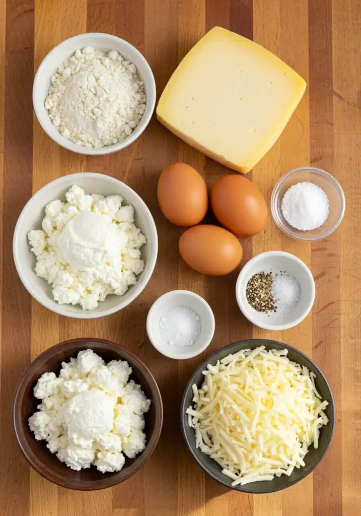 Keto Cottage Cheese Bagels: High-Protein, Low-Carb Breakfast Perfection 4 keto cottage cheese bagel ingredients flat lay