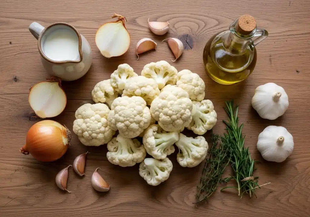Cauliflower Soup – Creamy, Wholesome & Ready in 25 Minutes 4 Cauliflower Soup ingredients