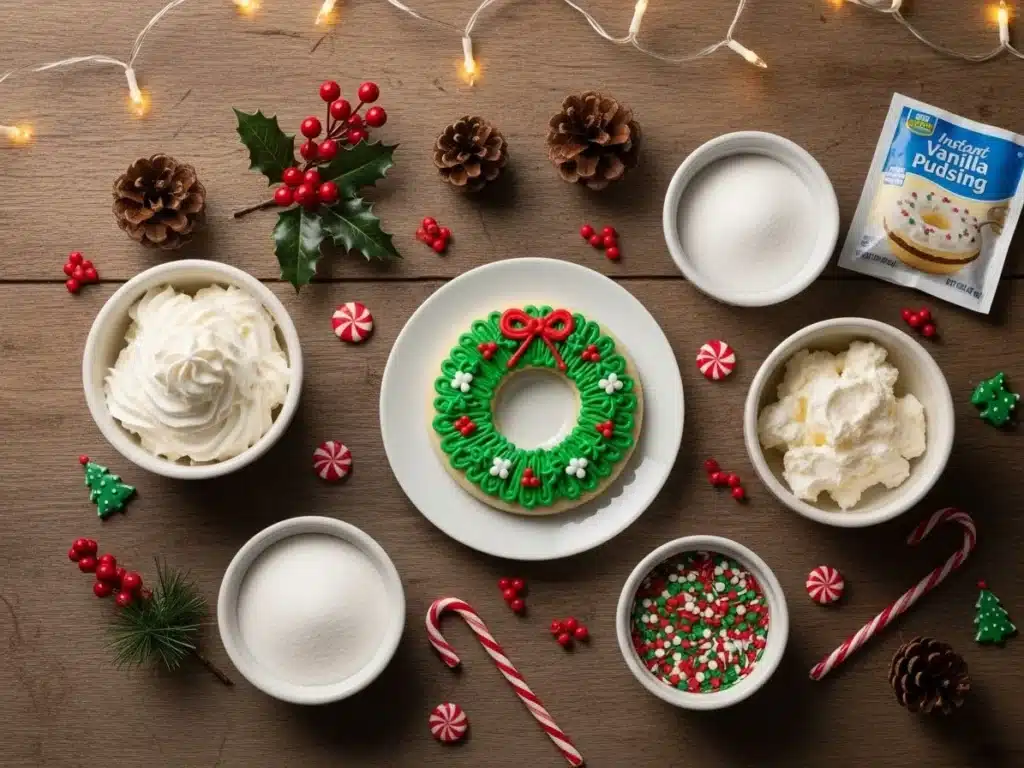 Christmas Cookie Lasagna: Creamy, Colorful, and No-Bake Fun 3 christmas-cookie-lasagna-ingredients