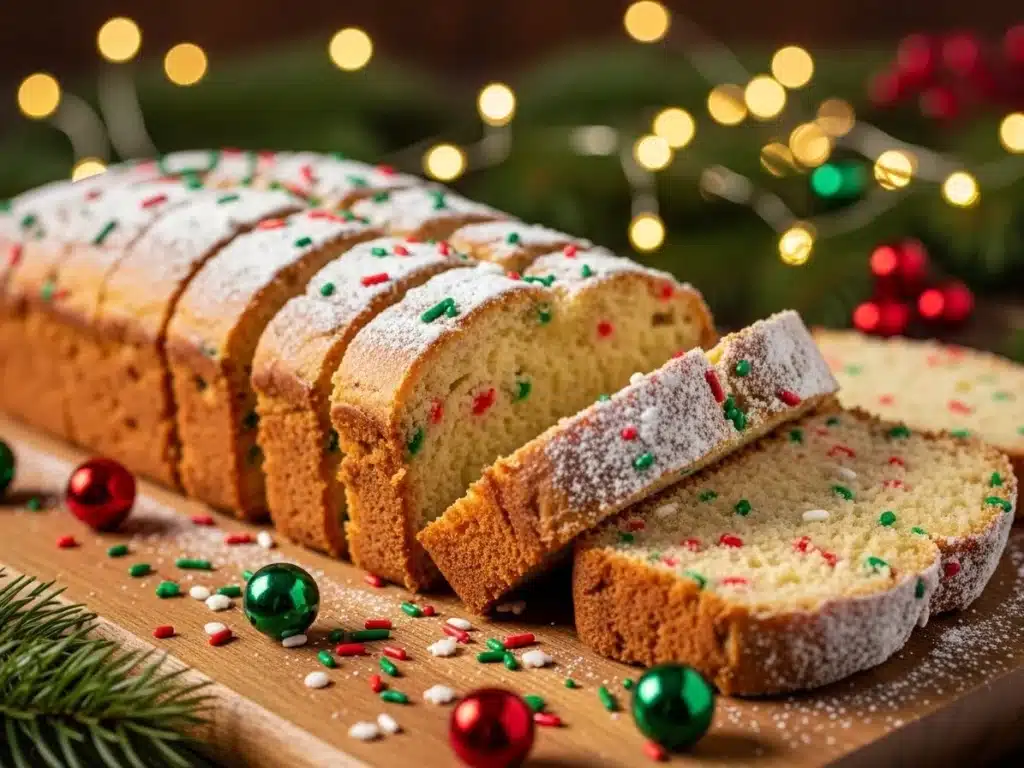 christmas sprinkle buttermilk bread serving
