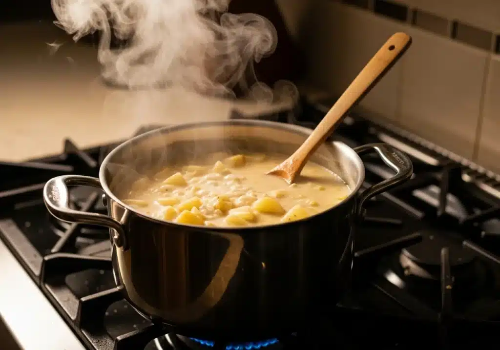 Copycat Outback Potato Soup cooking