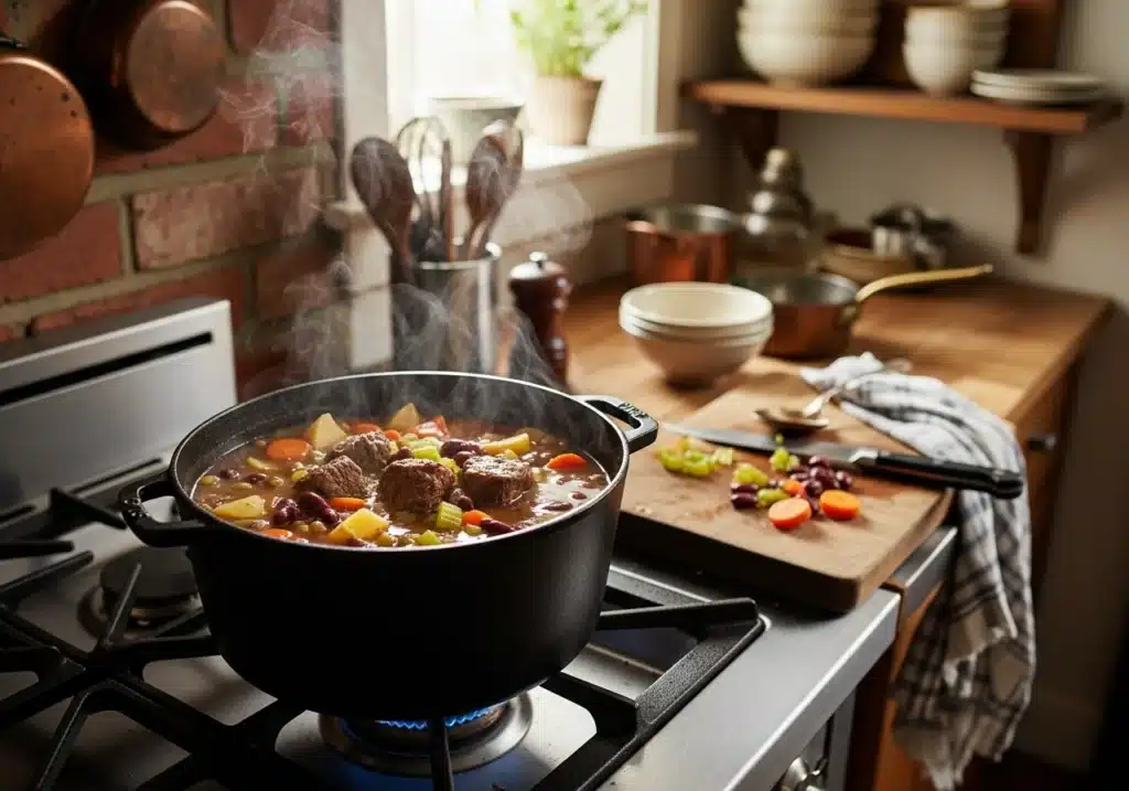 Creamy Cowboy Soup – Bold, Hearty & Ready in 30 Minutes 5 Creamy Cowboy Soup cooking