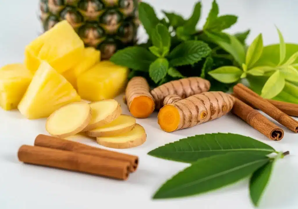 Fresh ingredients for Costa Rican tea weight loss recipe