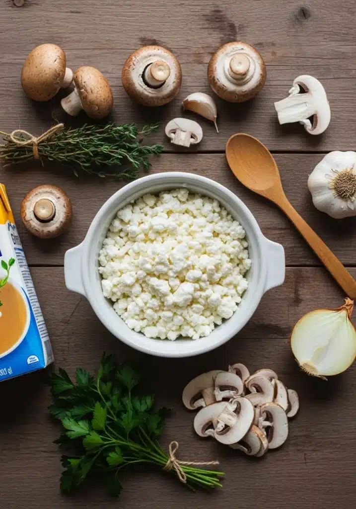 Cottage Cheese Mushroom Soup ingredients