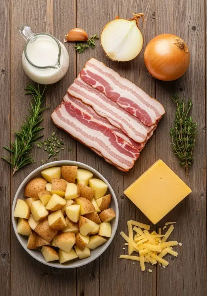 Creamy Bacon Potato Soup ingredients