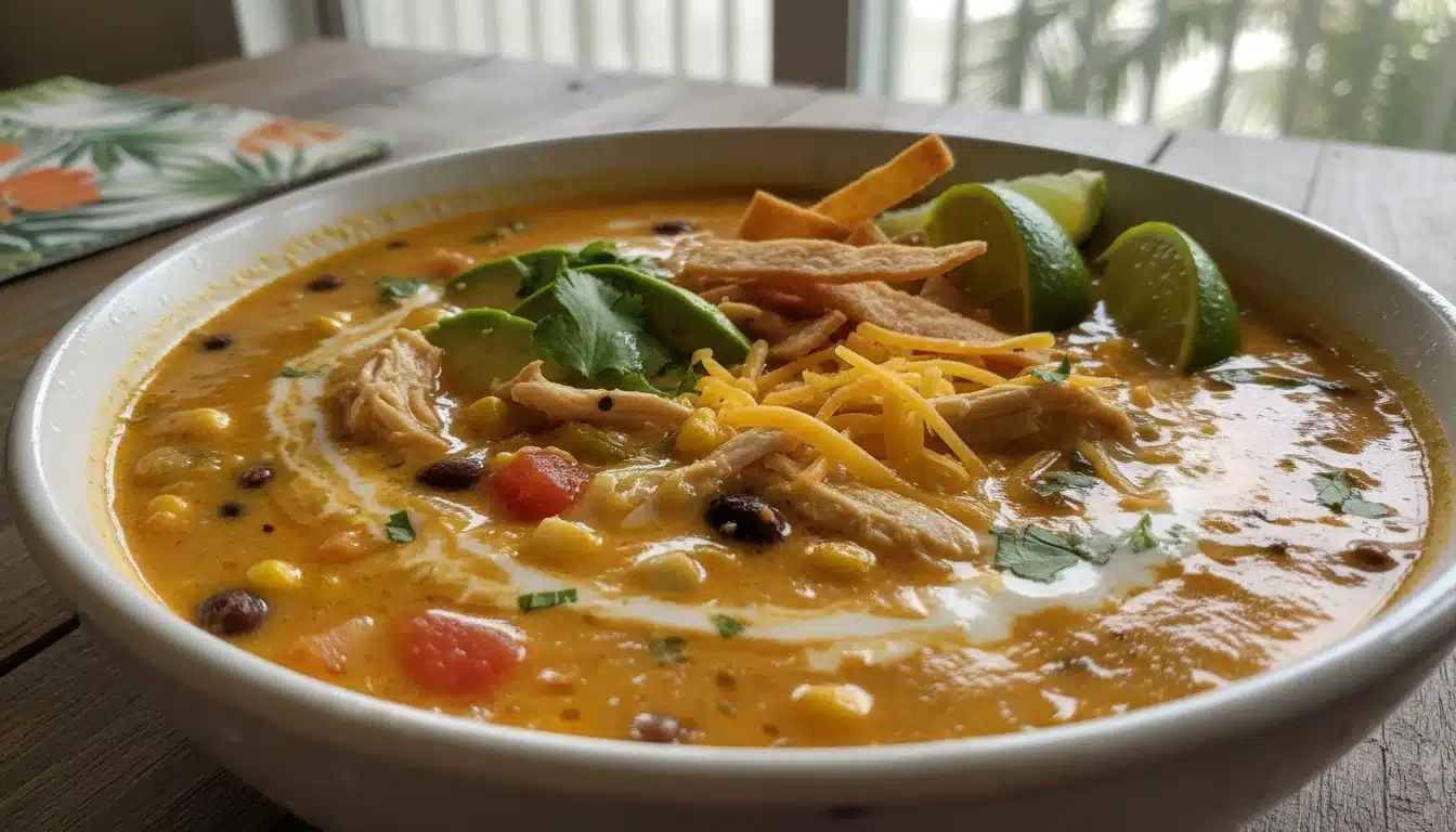 Creamy Chicken Tortilla Soup bowl