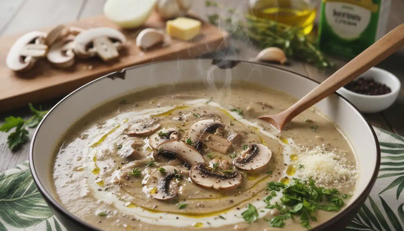 Creamy Mushroom Soup bowl