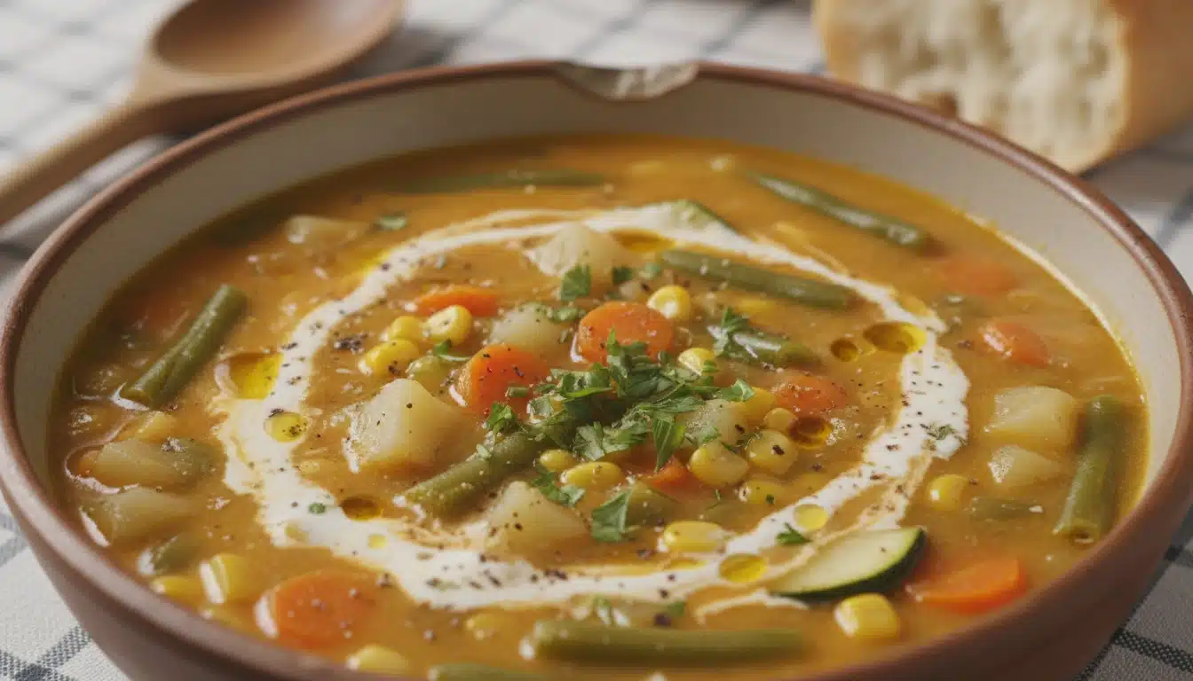 Creamy Vegetable Soup bowl