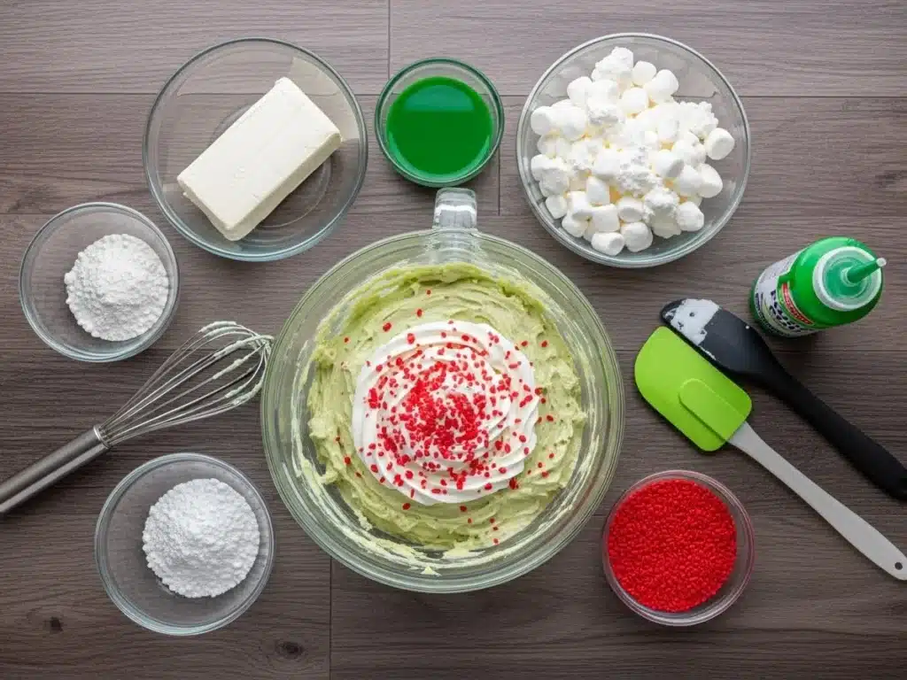 Grinch Dip: Sweet, Creamy, and Perfectly Festive 3 grinch-dip-ingredients