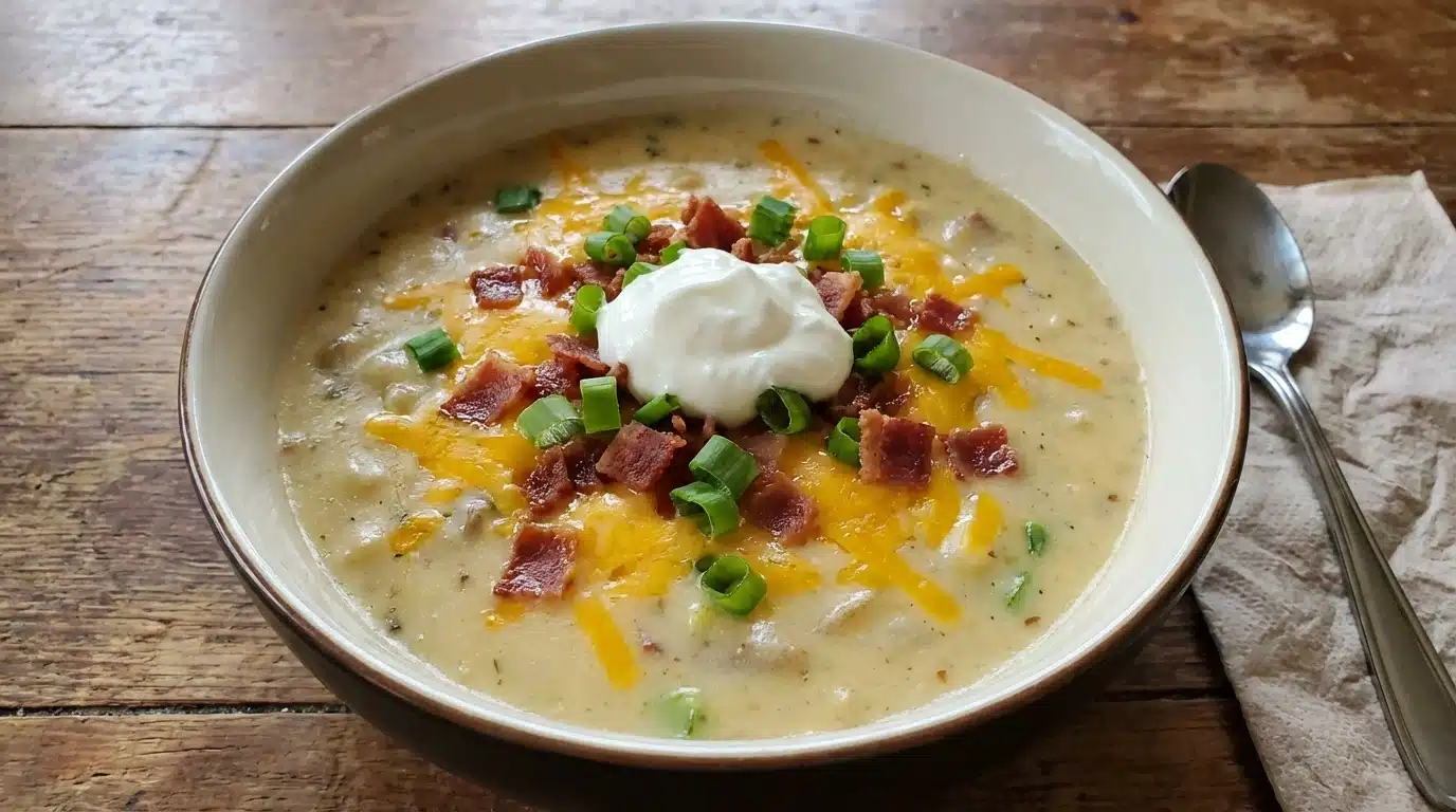 High Protein Loaded Potato Soup – Creamy, Filling & Guilt-Free 2 High Protein Loaded Potato Soup bowl