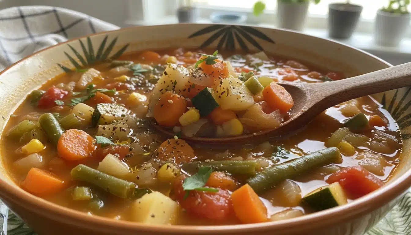 Homemade Vegetable Soup bowl