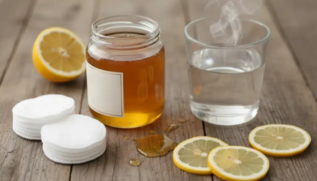 Ingredients for honey eye compress