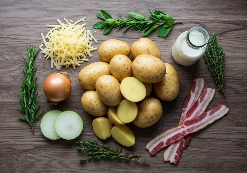 Loaded Potato Cheese Soup ingredients