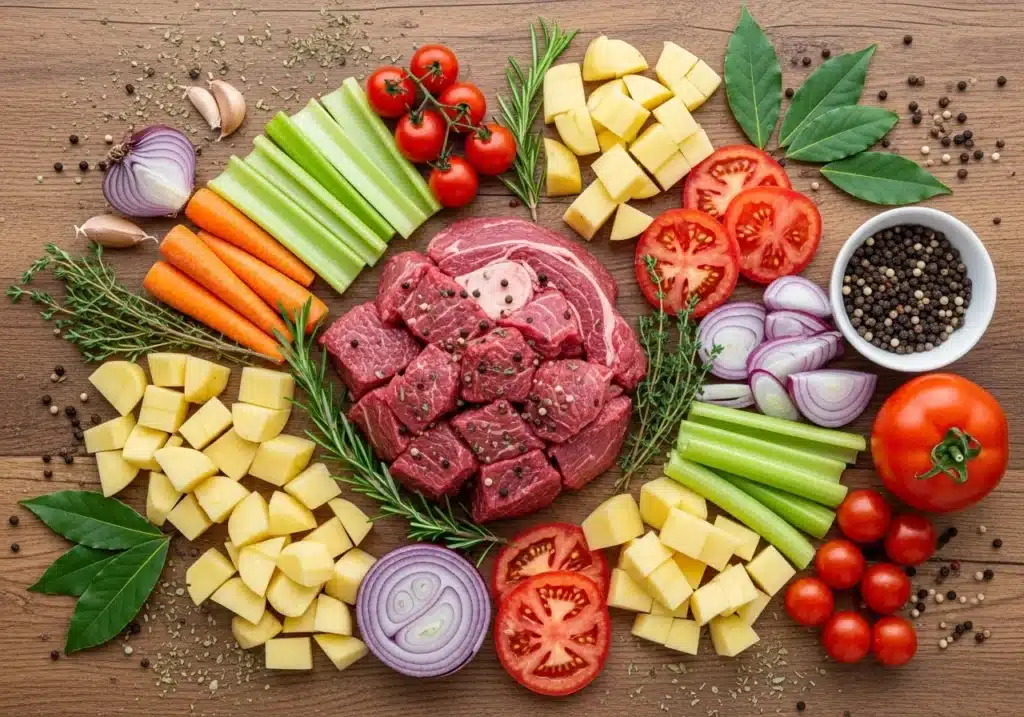 Old Fashioned Vegetable Beef Soup ingredients