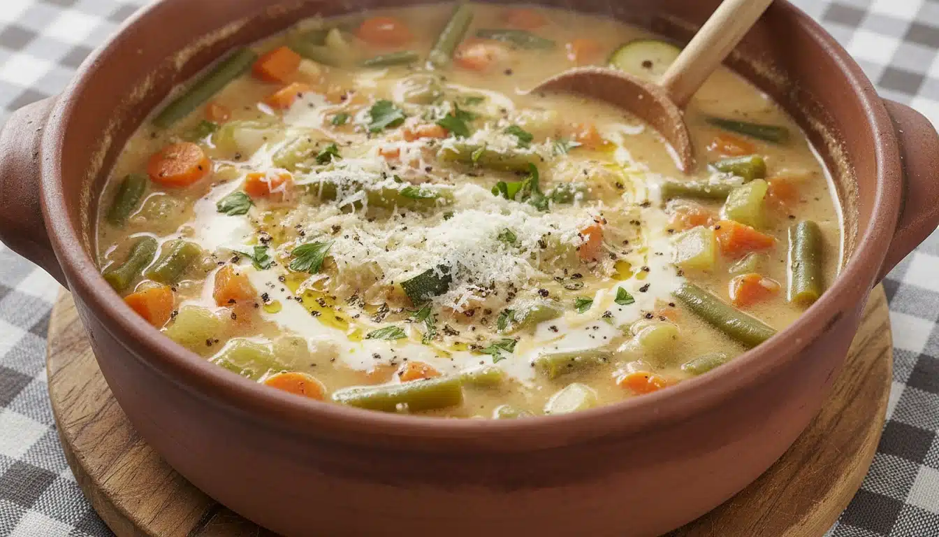 One-Pot Creamy Vegetable Soup bowl