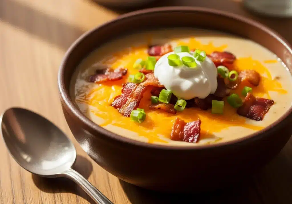 Served Loaded Potato Cheese Soup