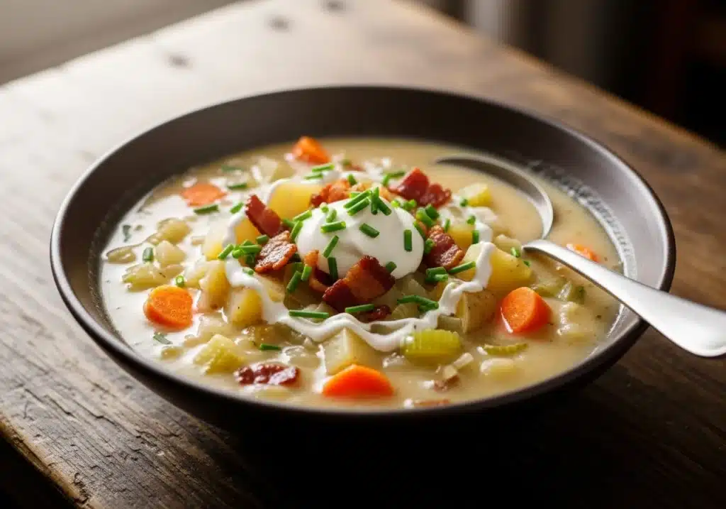 One Pot Potato Soup – Creamy, Easy & Family-Approved 4 Served One Pot Potato Soup