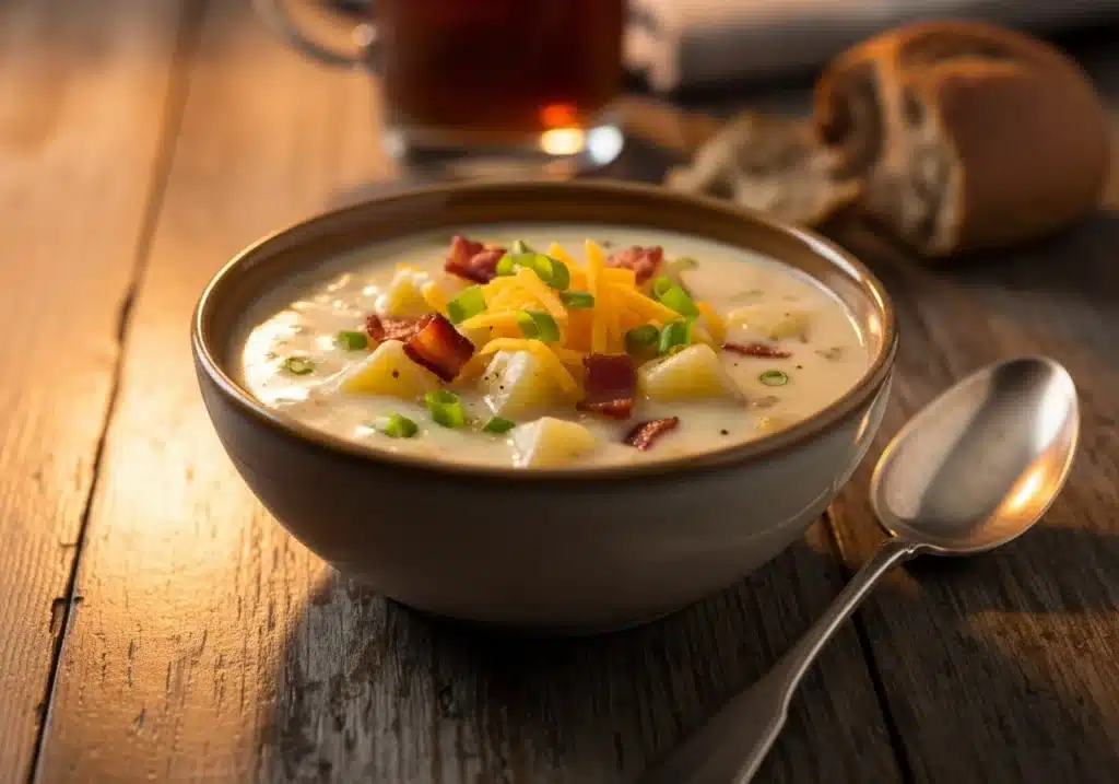 Outback Potato Soup – Creamy, Loaded & Comfort in a Bowl 4 Served Outback Potato Soup