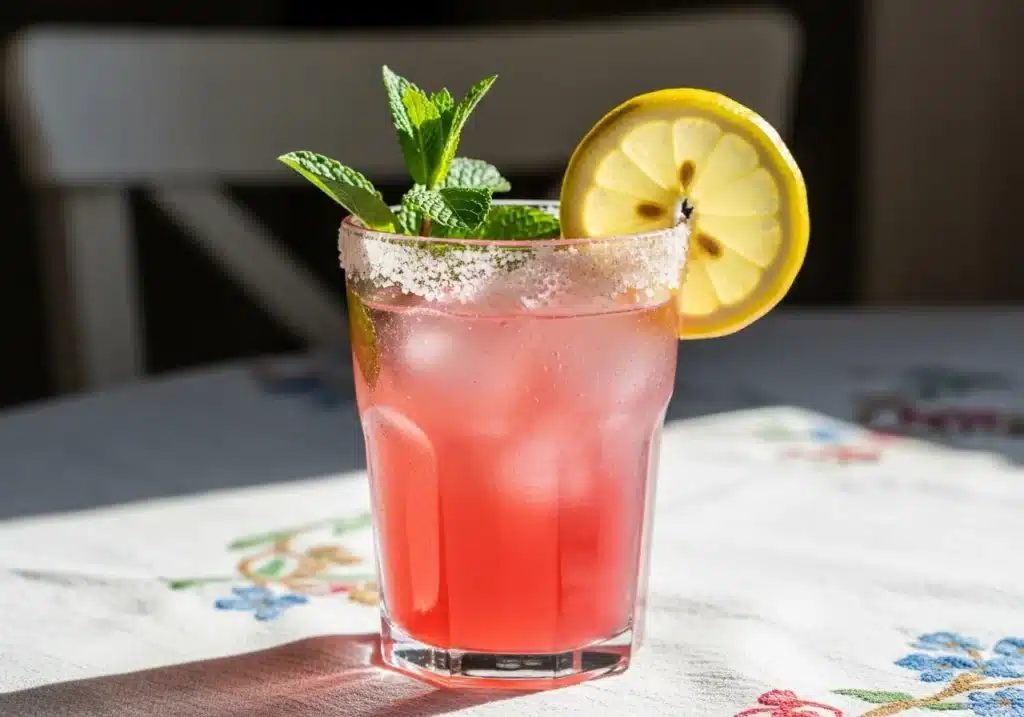 Himalayan Pink Salt Trick Recipe: Natural Hydration and Wellness Drink 5 Serving Himalayan Pink Salt Trick drink with lemon wedge and mint