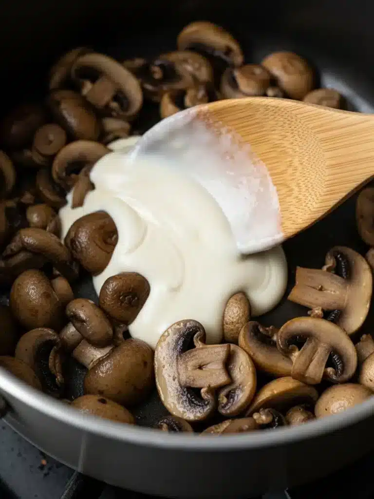 Close-up of a pot with mushrooms