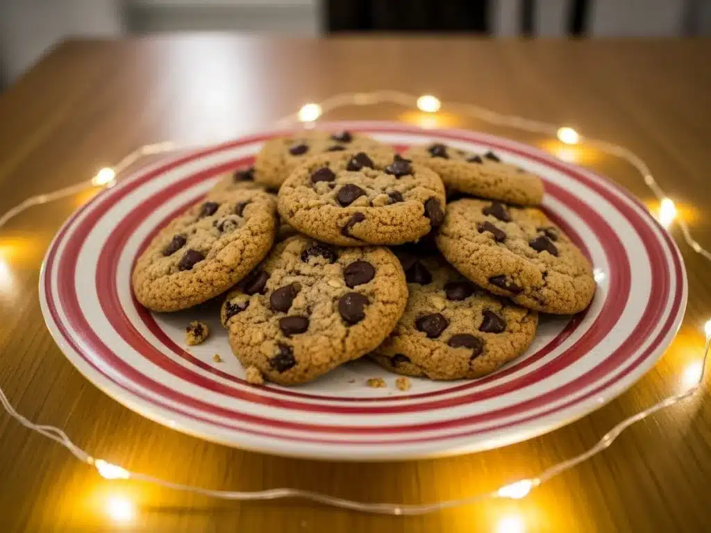 Cookies displayed on a red