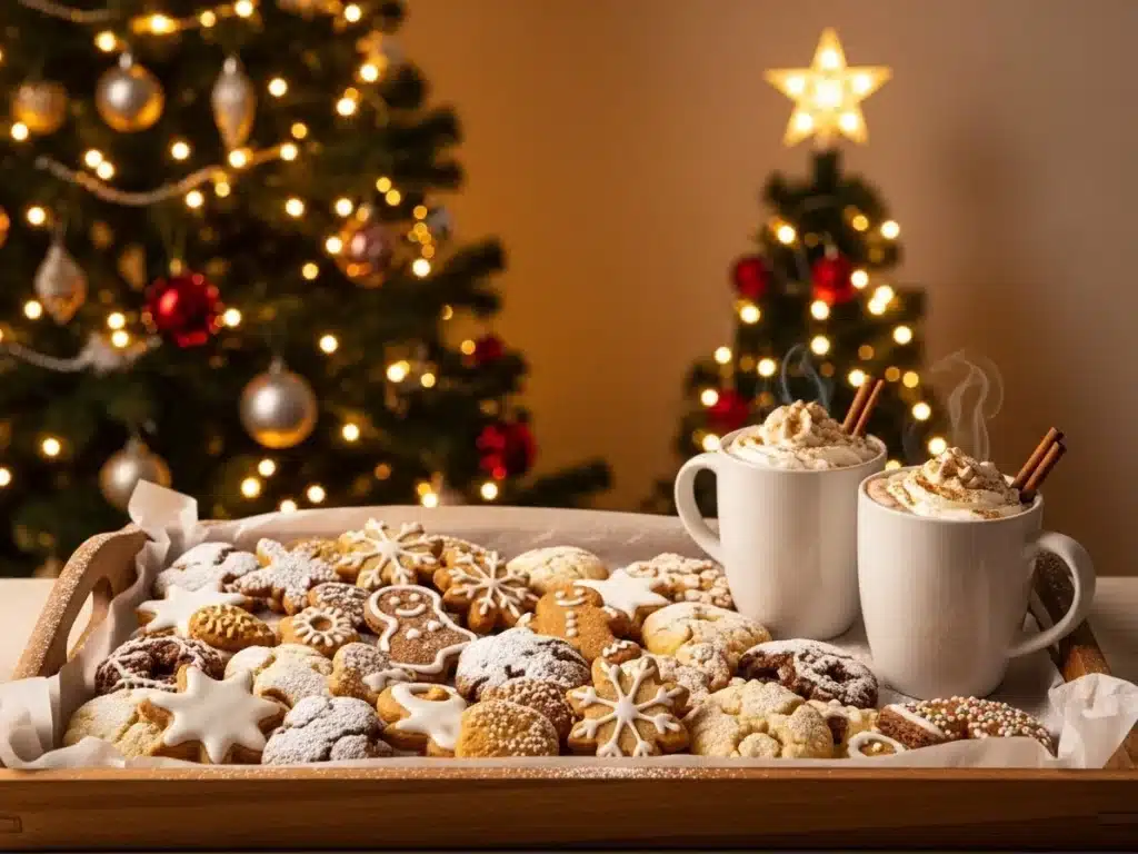 Cookies on a holiday tray