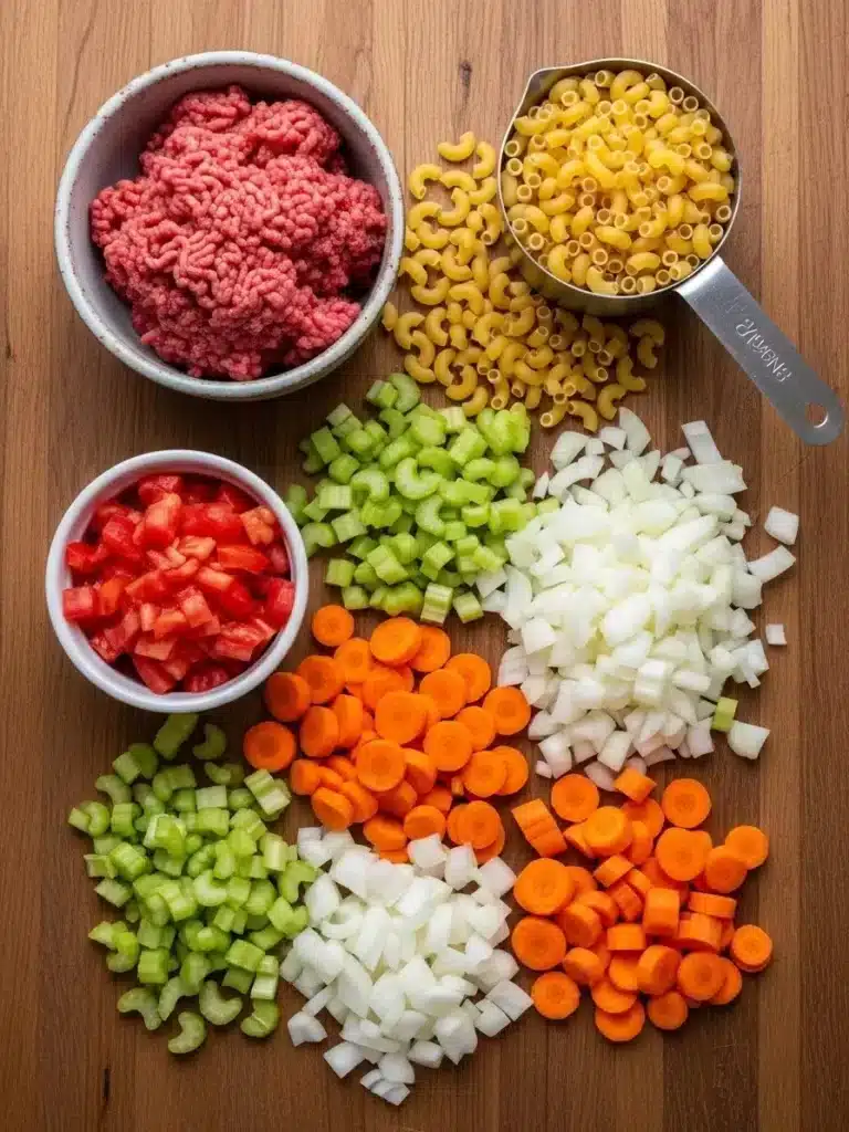 Flat lay of ground beef