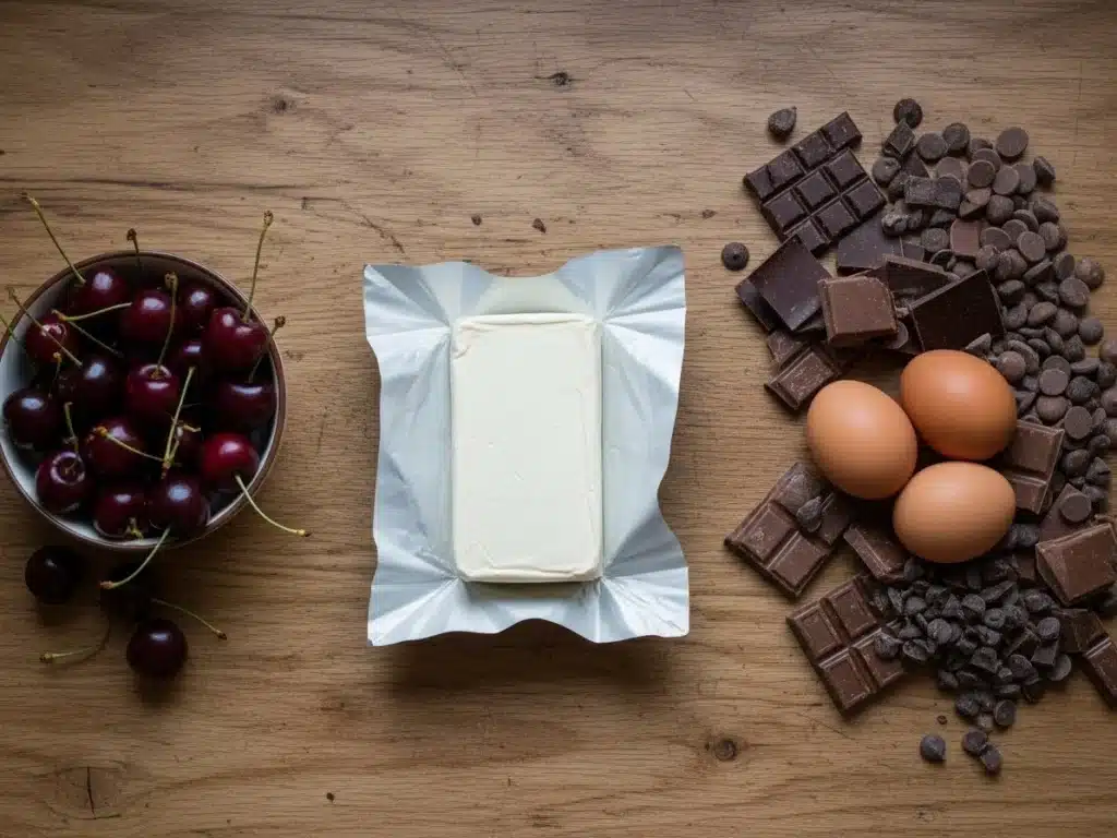 Ingredients for Black Forest Cheesecake Symphony