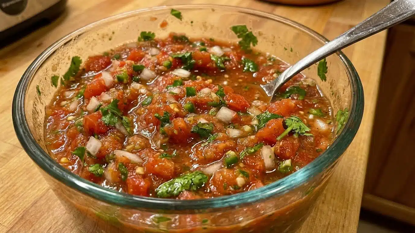 Blender Salsa with tortilla chips