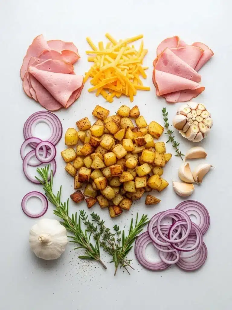 Ingredients for Cheesy Ham and Potato Soup