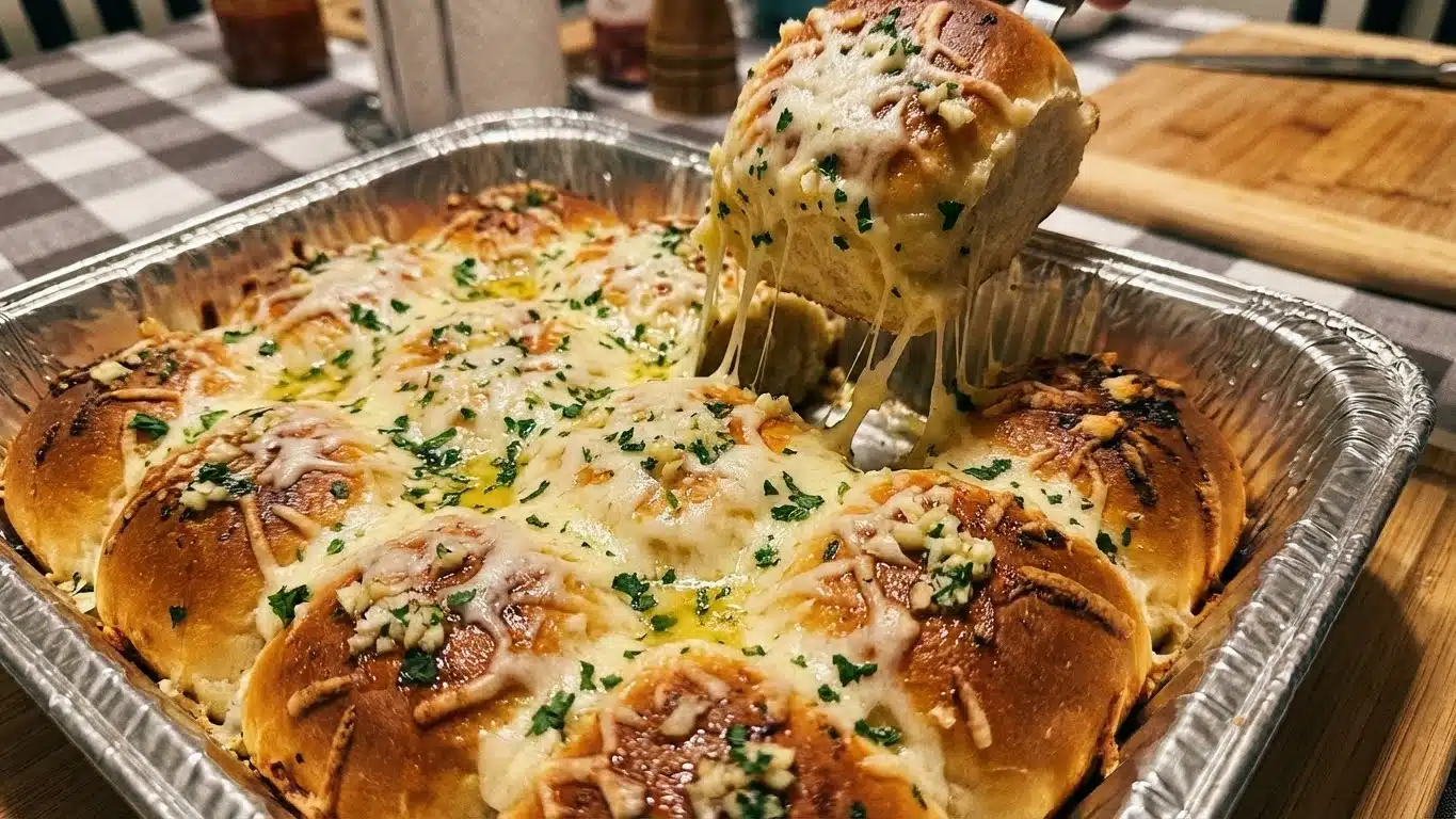 Cheesy Hawaiian Roll Garlic Bread