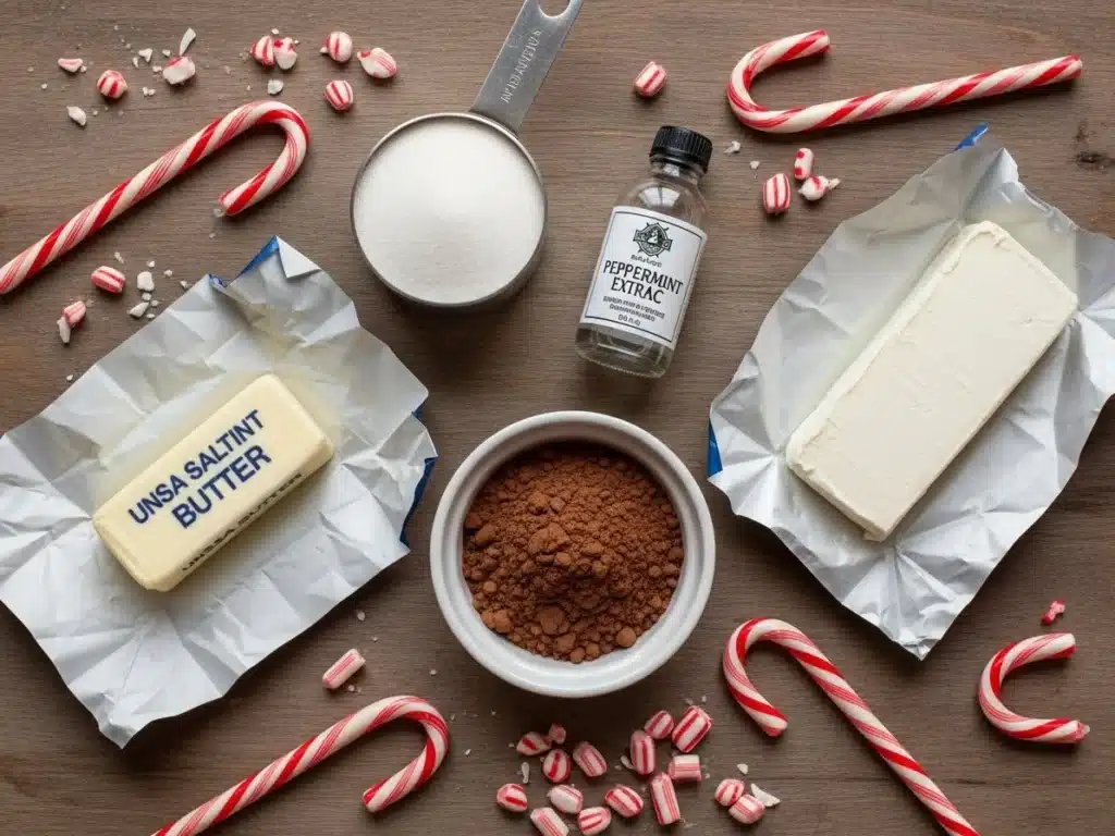 Ingredients for Chocolate Peppermint Cookie Cups