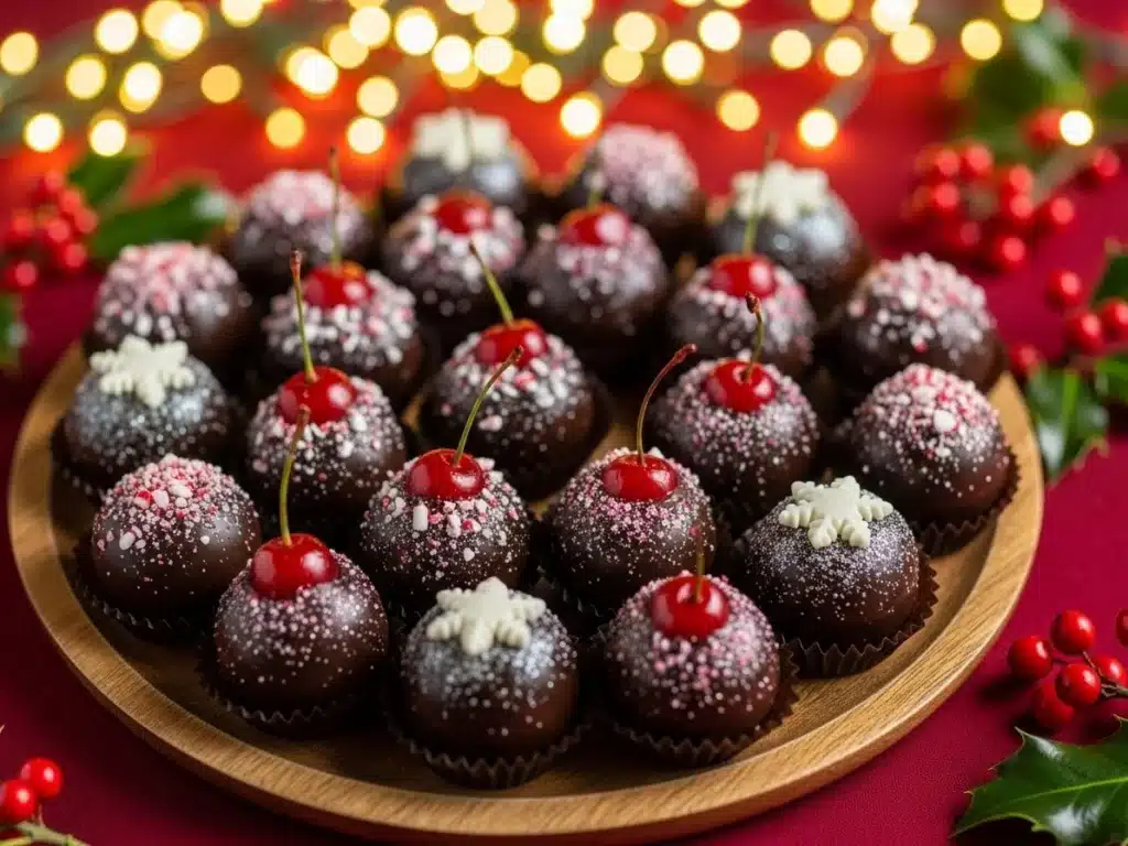 Christmas Cherry Bombs ready to serve