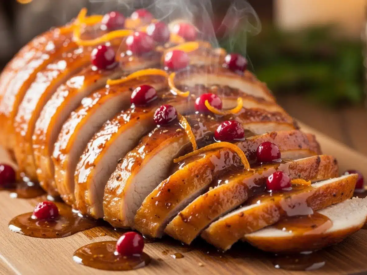 Cranberry Orange Glazed Turkey Breast: Juicy, Festive & Full of Flavor 2 cranberry orange glazed turkey breast serving.jpg