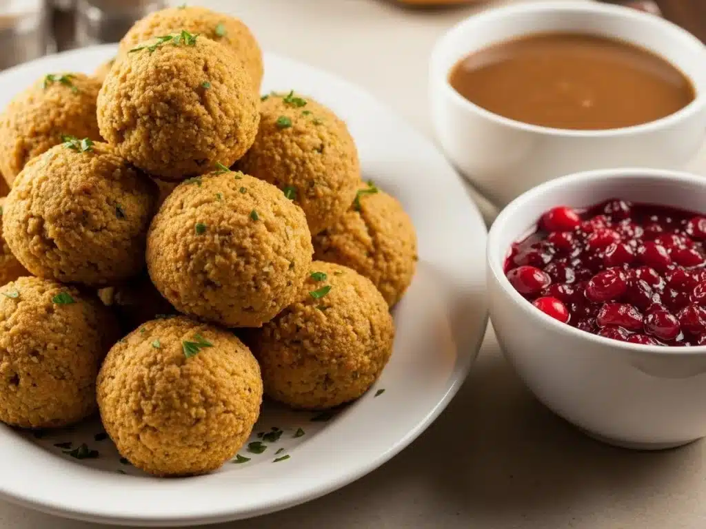 cranberry turkey stuffing balls featu