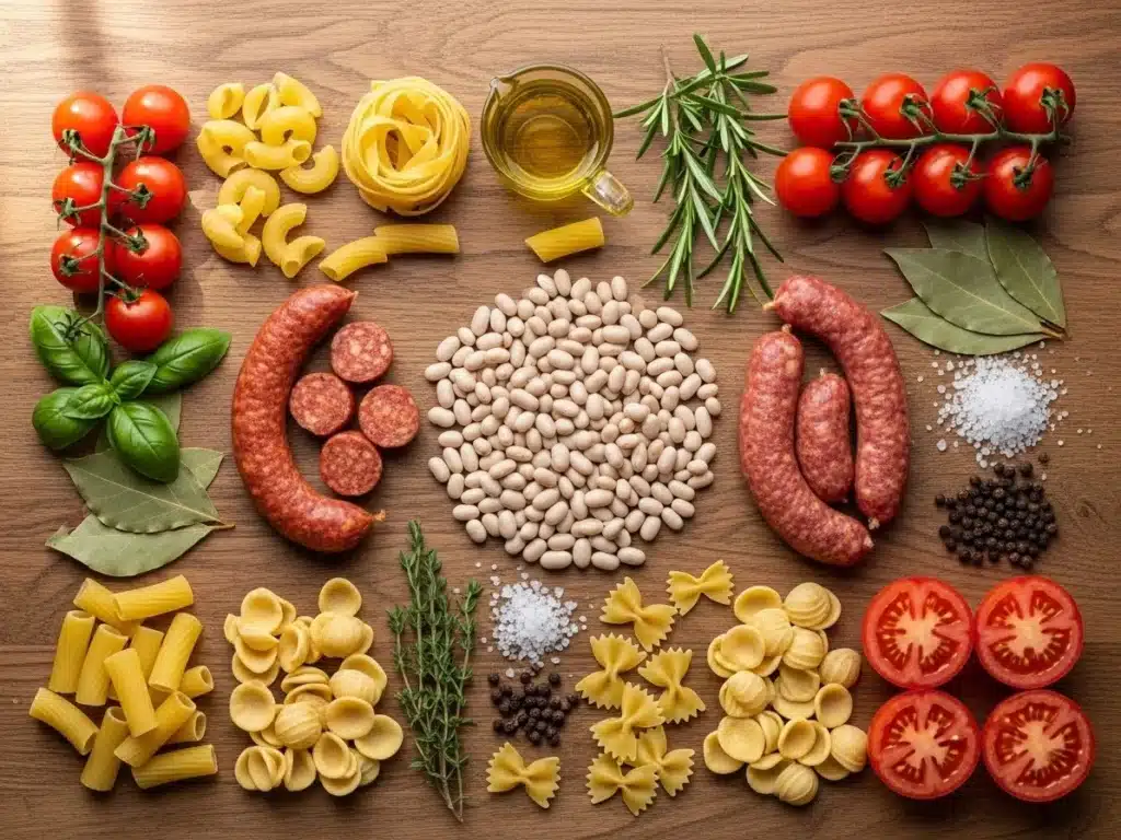 Ingredients for Hearty Pasta Fagioli Soup