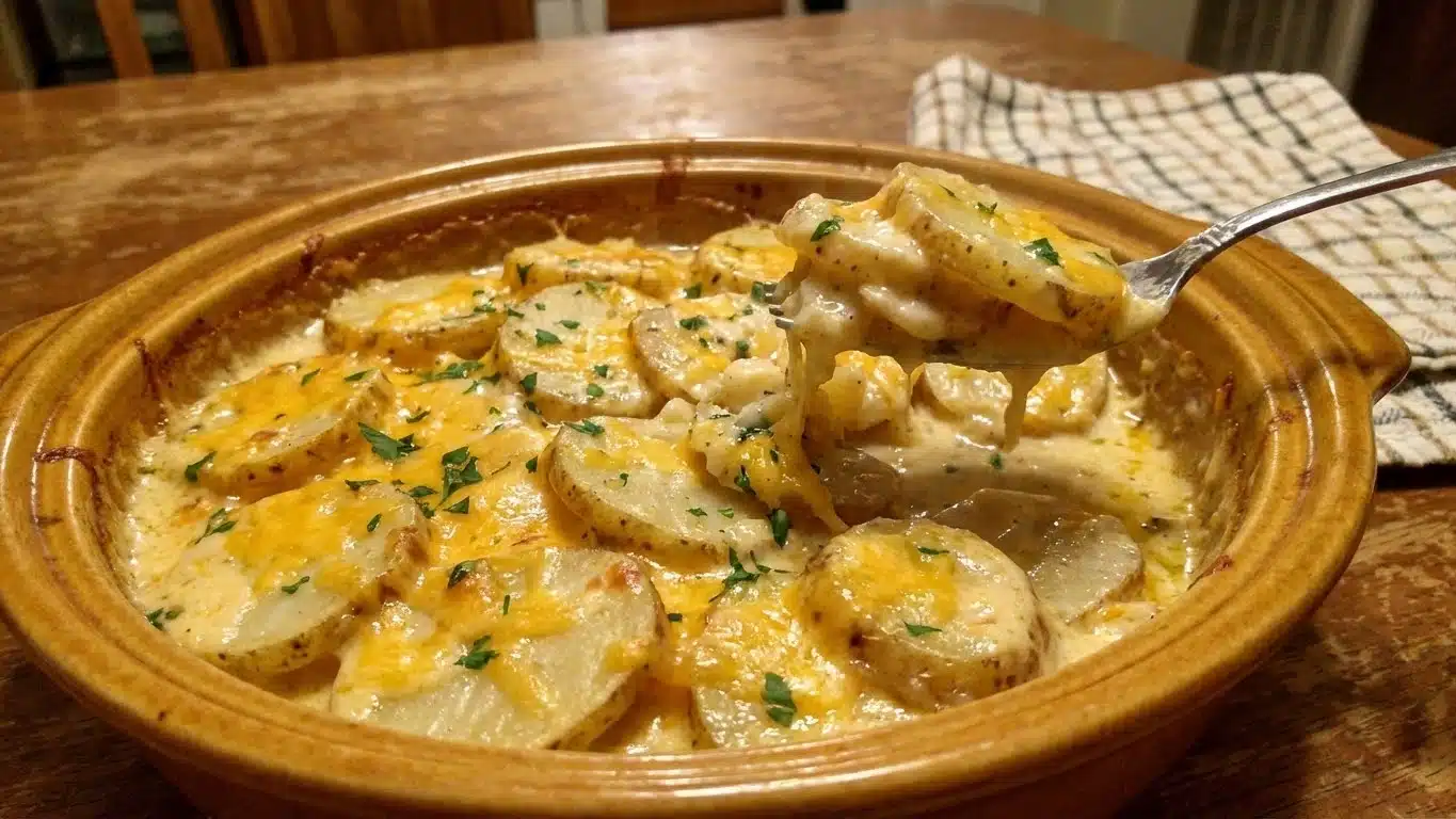 Homemade Scalloped Potatoes: Creamy, Golden & Comforting 2 Homemade Scalloped Potatoes golden and creamy