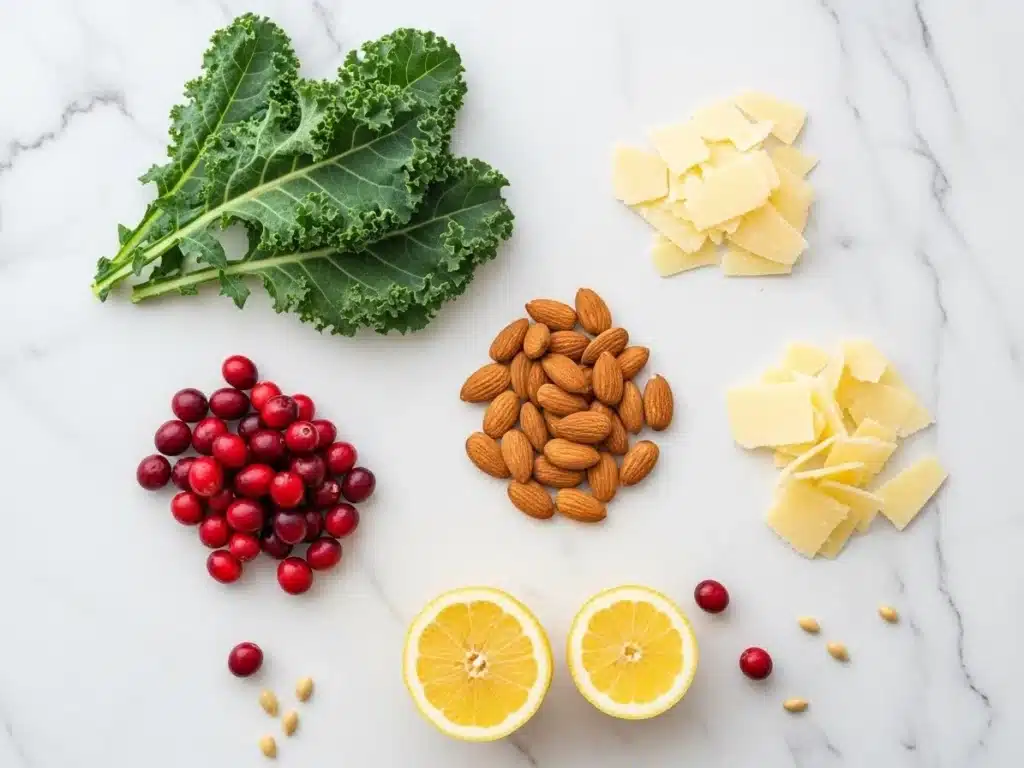 Kale and Cranberry Salad: Fresh, Crunchy & Bursting with Flavor 2 Ingredients for Kale and Cranberry Salad