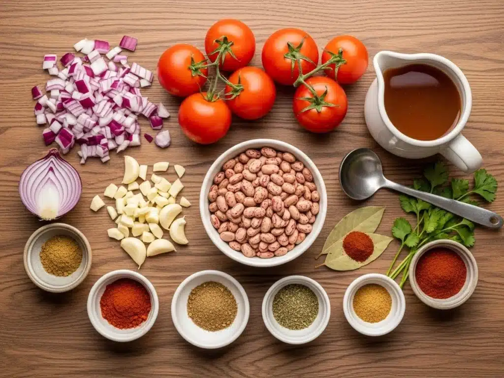 Ingredients for Mexican Pinto Bean Soup