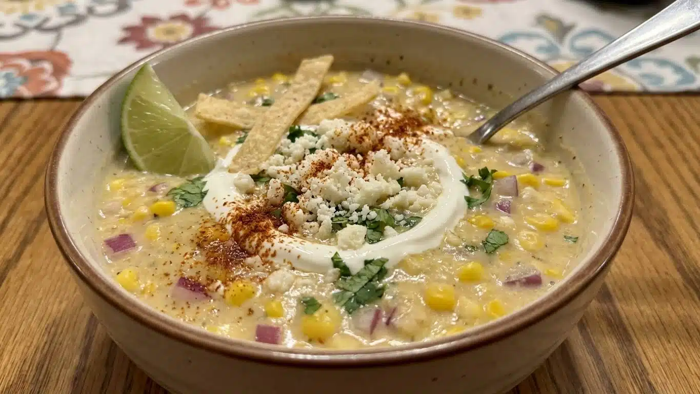 Bowl of Mexican Street Corn Soup