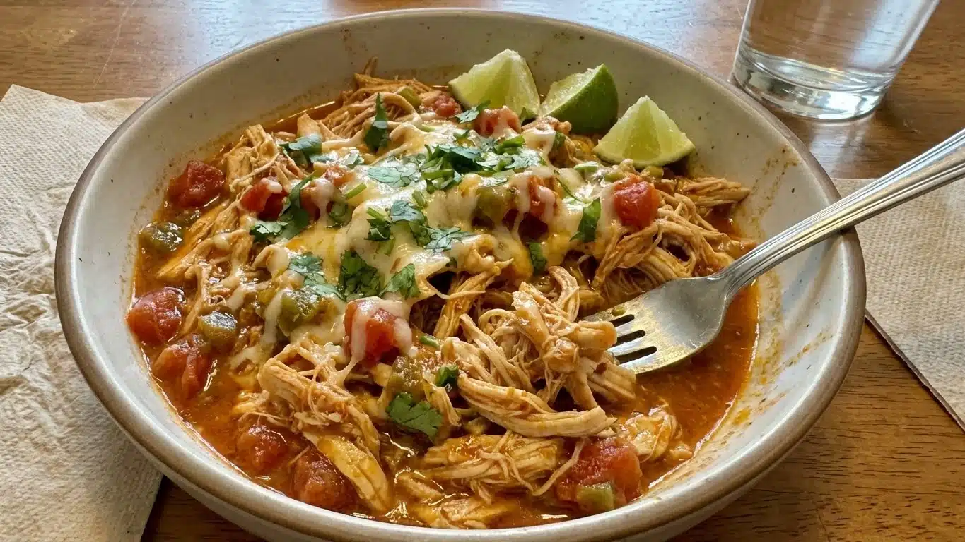 Slow Cooker Mexican Chicken with lime and cilantro