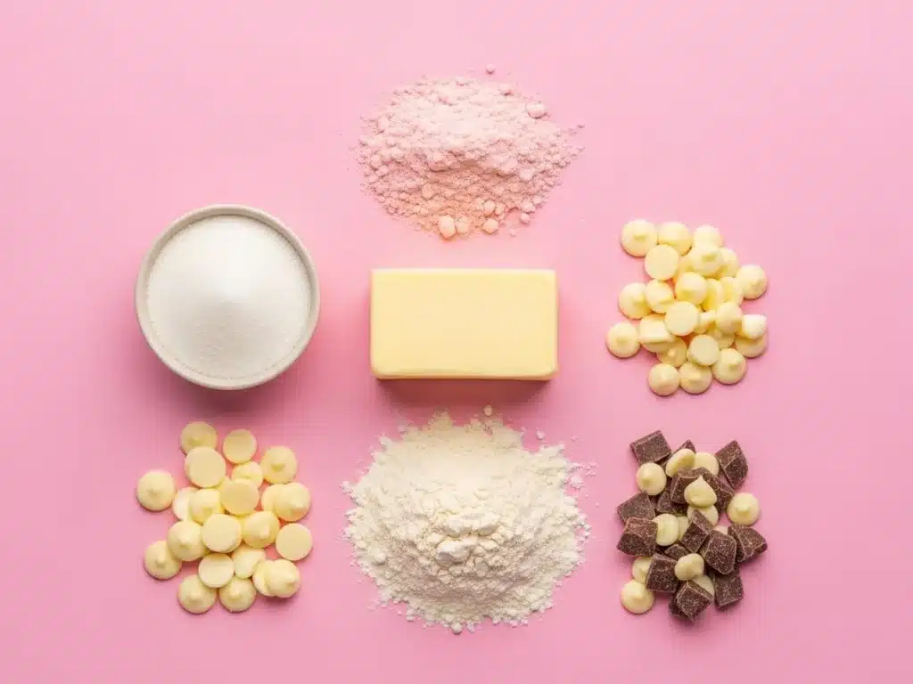 Ingredients for Strawberry Milkshake Cookies