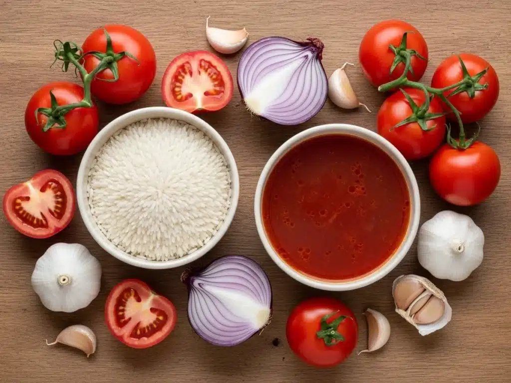 Ingredients for Tomato Rice Soup