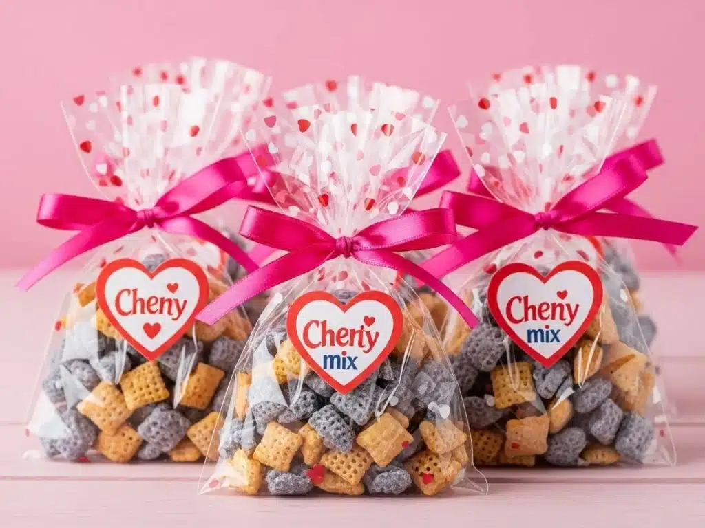 Valentine’s Day Chex Mix: Sweet, Crunchy & Full of Love 2 Valentine’s Day Chex Mix gift bags