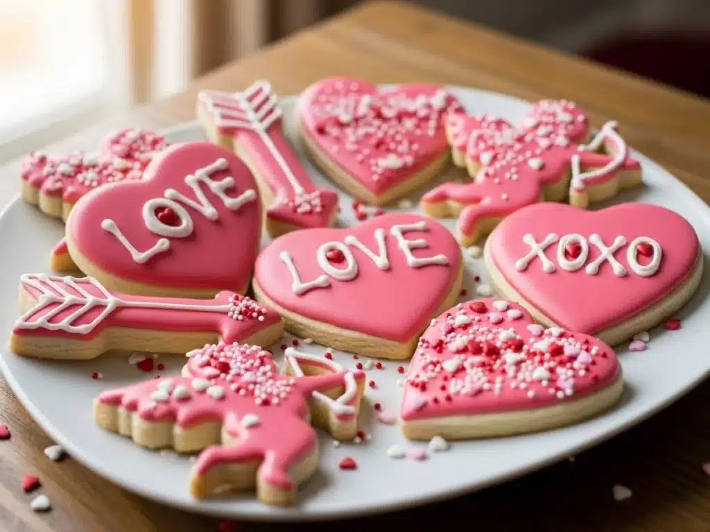 Decorated Valentine’s Sugar Cookies